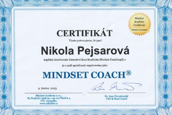 Certifikace Mindset Coach